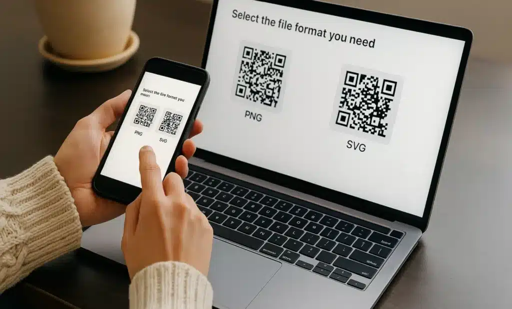 Select the file format you need