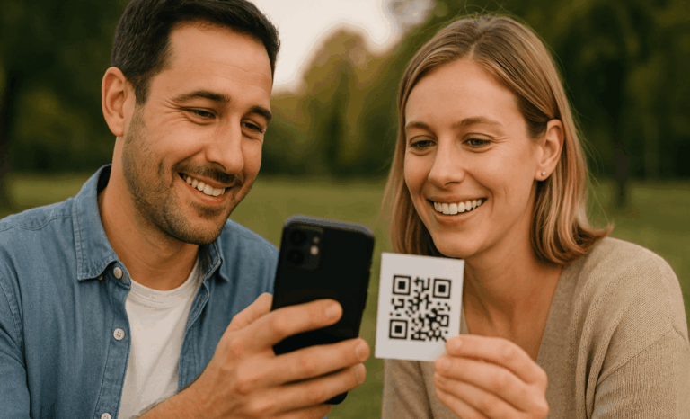 QR codes in telecommunications