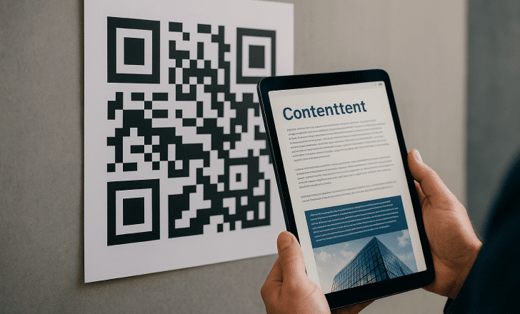 QR scan with high data capacity on tablet