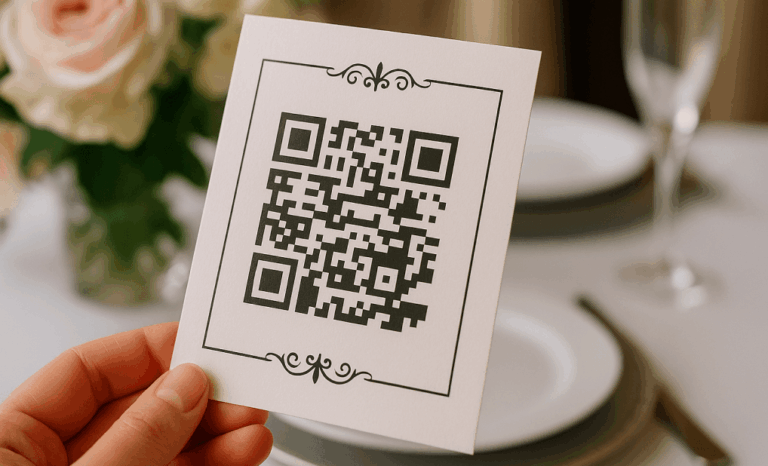 QR code for wedding pictures