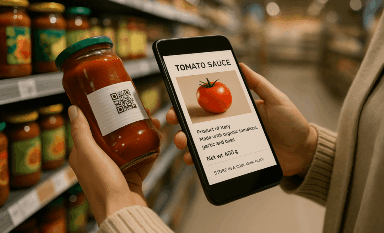 QR codes in food labeling regulations