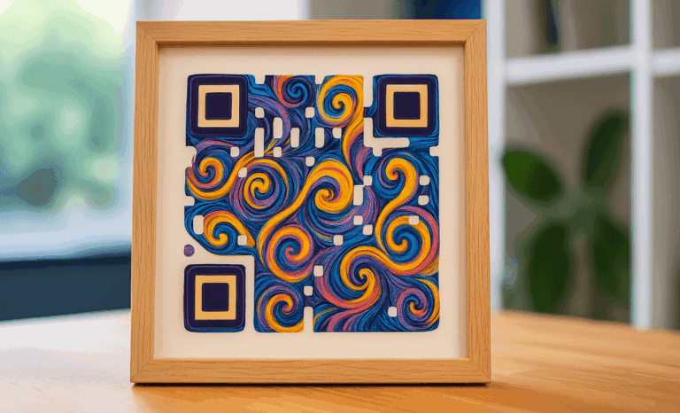 Scannable artistic QR code