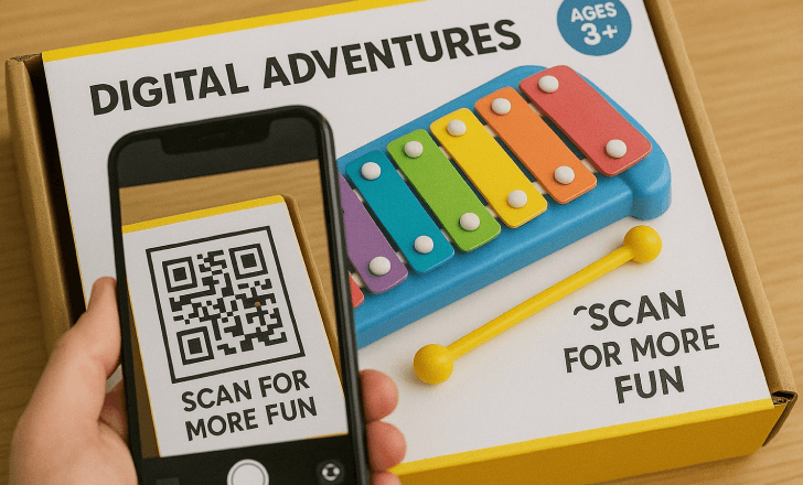 What are QR codes and how do they work in the toy industry?