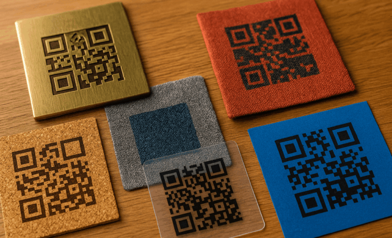 QR code on textured surfaces