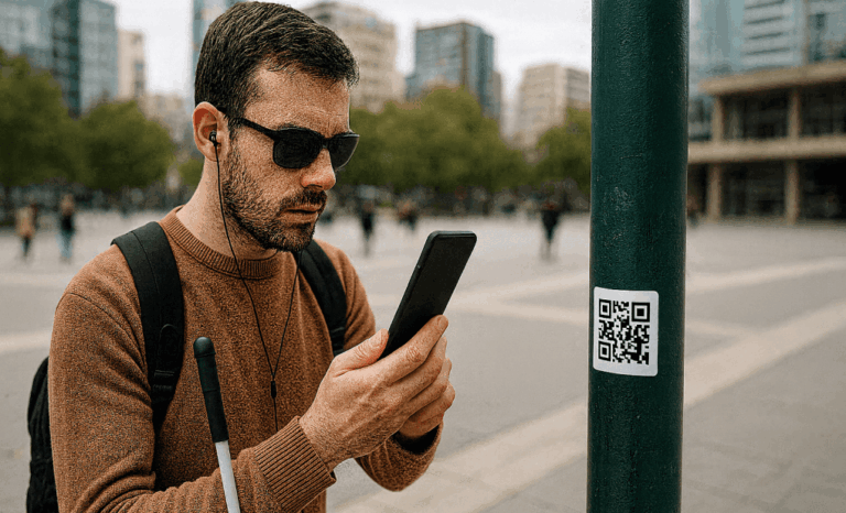 QR code accessibility navigation