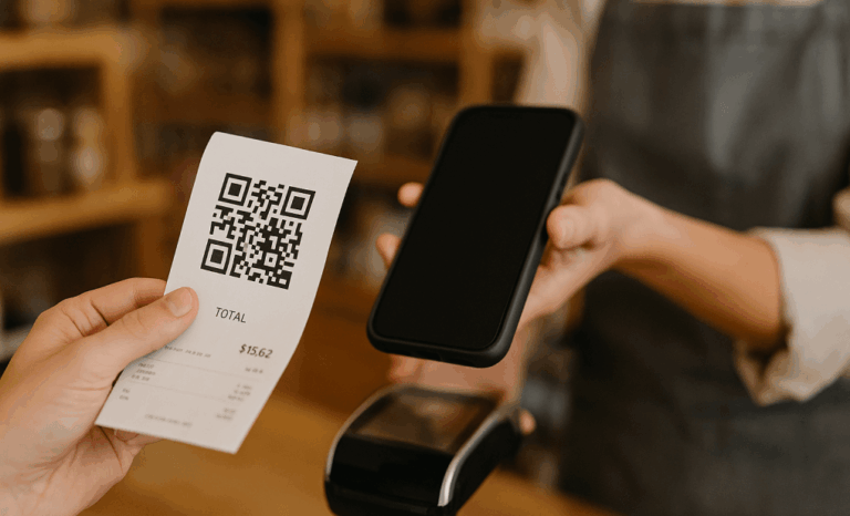 QR codes on receipts