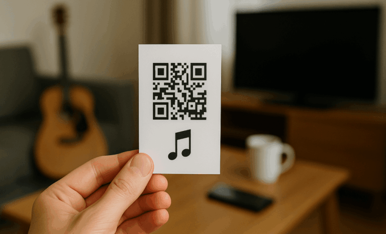 QR code music cards