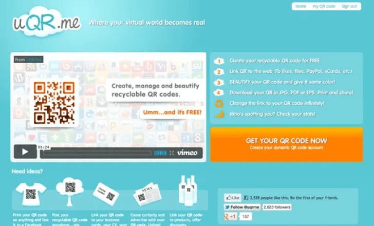 uQR.me first website