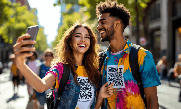 Shirts with QR codes