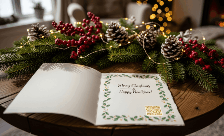 Christmas cards with QR codes
