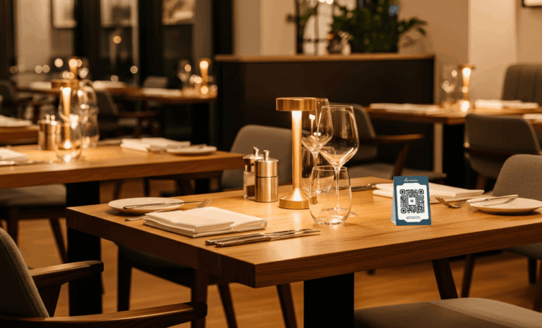 Contactless menu QR code