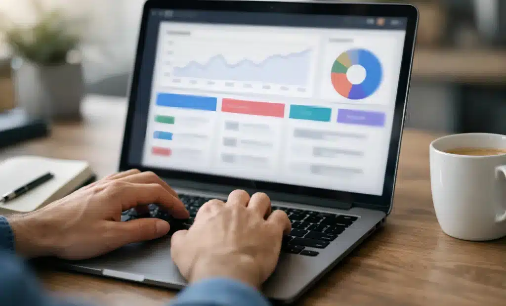 How to run QR code campaigns with QRCodeKIT 1 Person editing digital campaign settings on a laptop