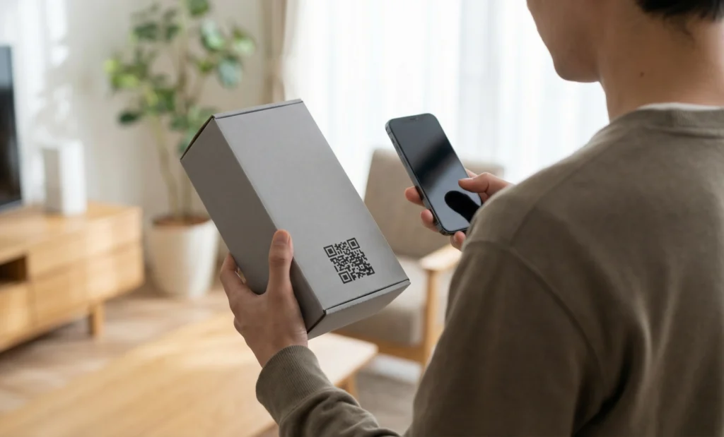 When to use multiple QR codes instead of one 2 Product packaging with a single QR code used to access multiple options.