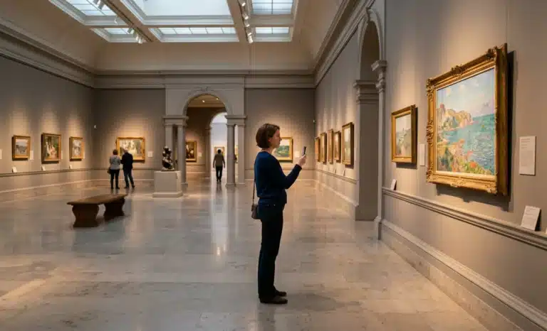 AI QR code museum guide