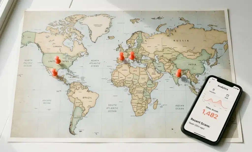 State of dynamic QR codes in 2026: What 1.1 billion scans reveal 2 Illustrates global reach of QR code usage, top 5 countries