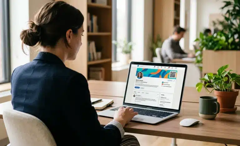 QR code on your LinkedIn banner