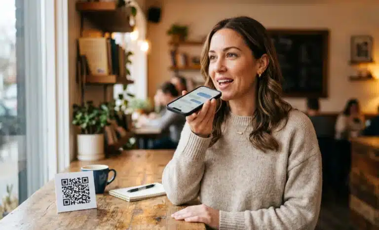 Voice-enabled QR code