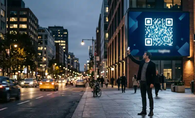 QR code on out-of-home