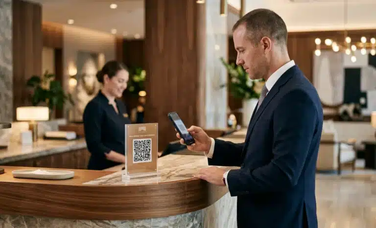 QR code platform for hospitality